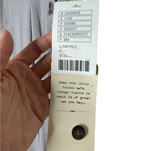 Anthropologie | NWT Cartonnier Verso Pleated Wide Leg Pants in Gray 6 - Picture 8 of 8